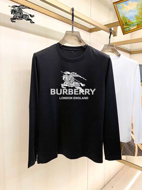 New Model Replica Burberry Long Sleeve T-shirts for Men