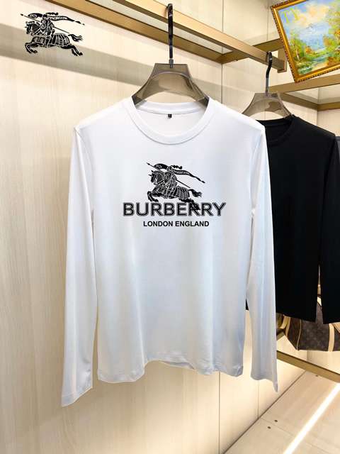 New Model Replica Burberry Long Sleeve T-shirts for Men