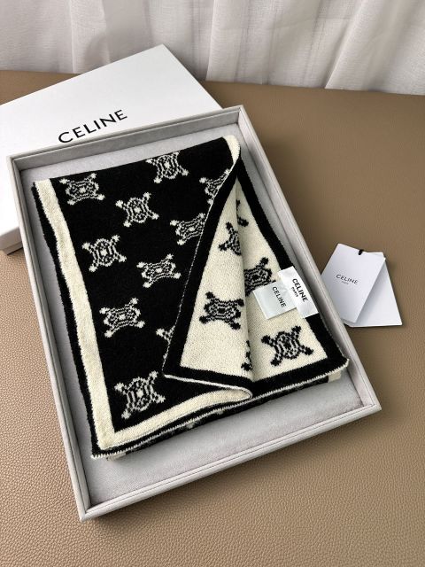 High Quality Fake Celine Cashmere Jacquard Scarves For Women