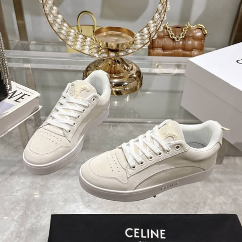 High-End Replica Women's Celine Sneakers in Nubuck Leather