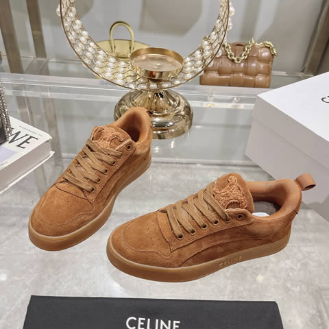 Top Qulaity Fake Celine Women's Nubuck Leather Sneakers