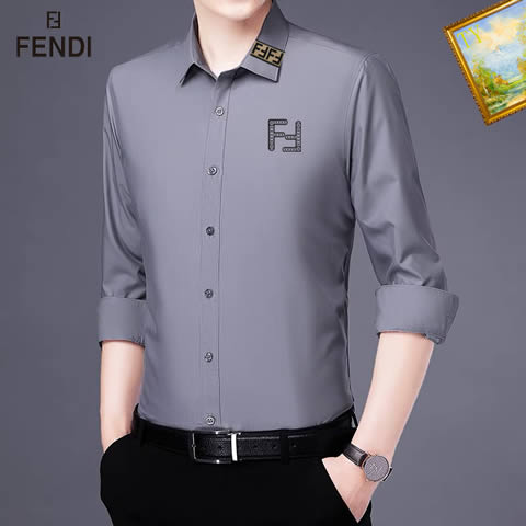 Replica High Quality Fendi Shirts For Men