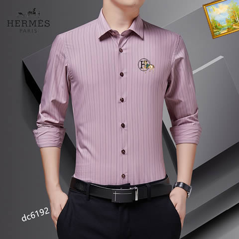 Replica High Quality Hermes Shirts For Mens 