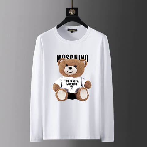 New Model Replica MOSCHINO Long Sleeve T-shirts for Men