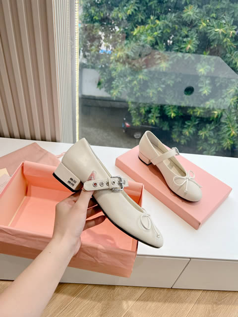 High Quality Replica Miu Miu leather shoes for Women