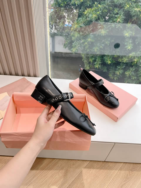 High Quality Replica Miu Miu leather shoes for Women