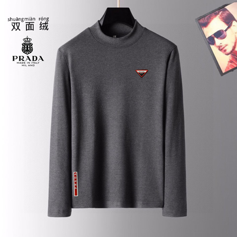 New Model Replica Prada Long Sleeve T-shirts for Men
