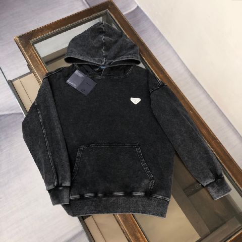 Prada Latest couple's washed hoodie for early autumn in Customized Fabric