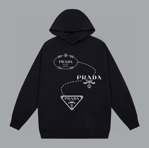 High-end Quality Fake Prada 100% Pure Cotton Hoodie For Man