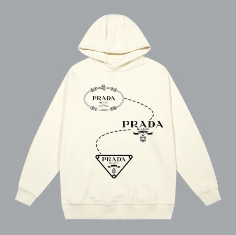 High-end Quality Fake Prada 100% Pure Cotton Hoodie For Man