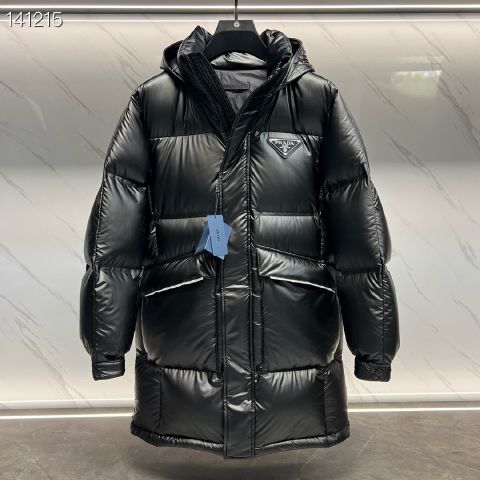 High Quality Fake Prada Down Jackets For Men in White Goose Down