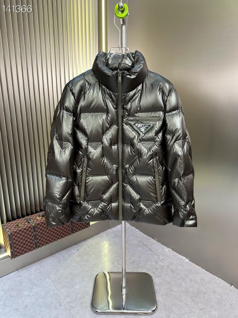 High Quality Fake Prada Down Jackets For Men in White Goose Down