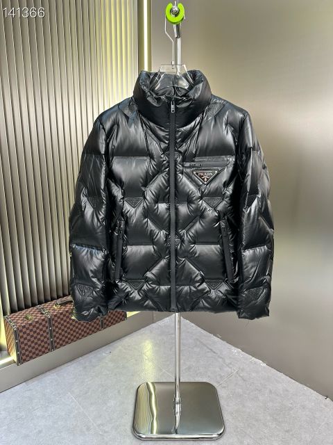 High Quality Fake Prada Down Jackets For Men in White Goose Down