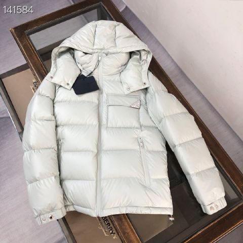 High Quality Fake Prada Down Jackets For Men in White Duck Down