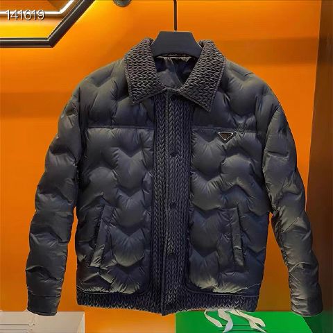 High Quality Fake Prada Down Jackets For Men in White Duck Down