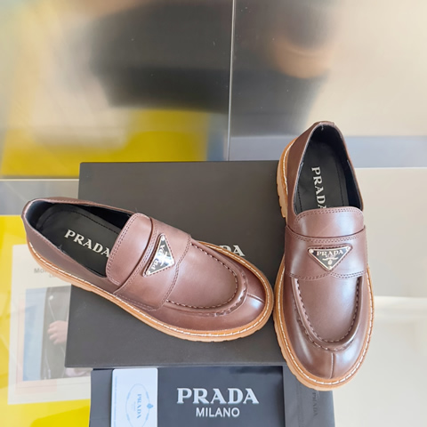 High Quality Replica Prada leather shoes for Women