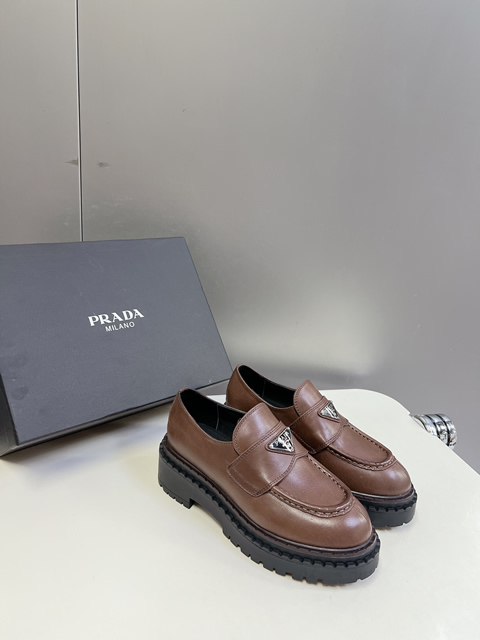 High Quality Replica Prada leather shoes for Women