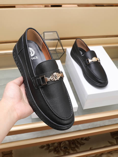 Replica High Quality Versace Leather Shoes For Men