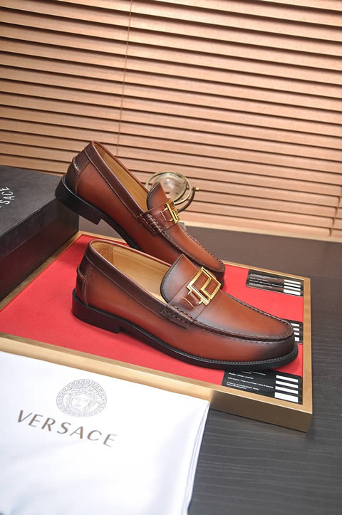 Replica High Quality Versace Leather Shoes For Men