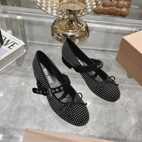 High Quality Replica Miu Miu Leather Shoes for Women