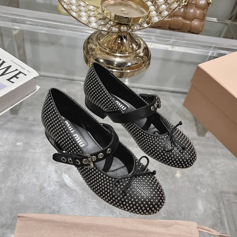 High Quality Replica Miu Miu Leather Shoes for Women