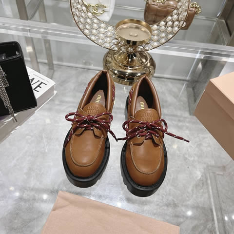 High Quality Replica Miu Miu Leather Shoes for Women