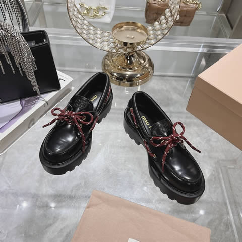 High Quality Replica Miu Miu Leather Shoes for Women