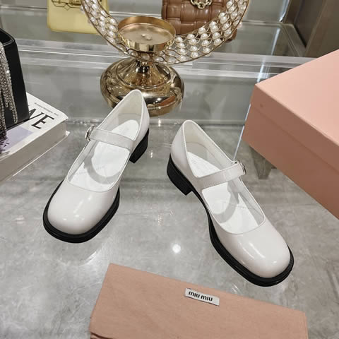 High Quality Replica Miu Miu Leather Shoes for Women