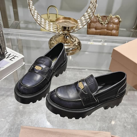 High Quality Replica Miu Miu Leather Shoes for Women