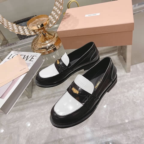 High Quality Replica Miu Miu Leather Shoes for Women