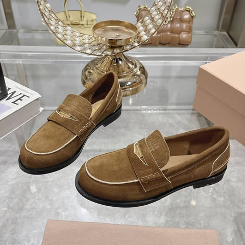 High Quality Replica Miu Miu Leather Shoes for Women