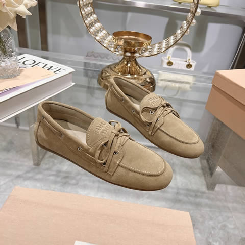 High Quality Replica Miu Miu Leather Shoes for Women