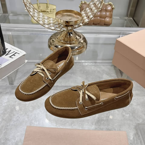 High Quality Replica Miu Miu Leather Shoes for Women