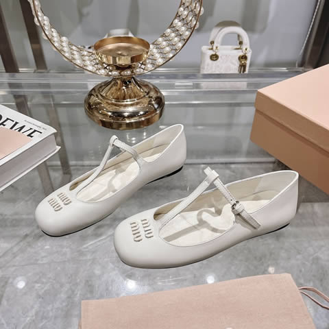 High Quality Replica Miu Miu Leather Shoes for Women