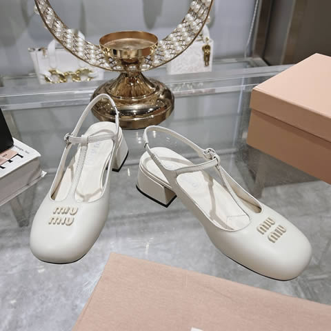 High Quality Replica Miu Miu Leather Shoes for Women