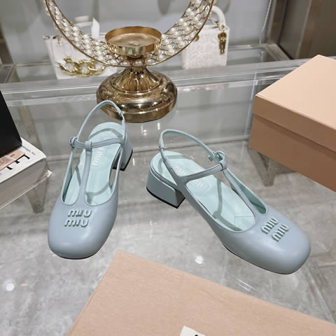 High Quality Replica Miu Miu Leather Shoes for Women