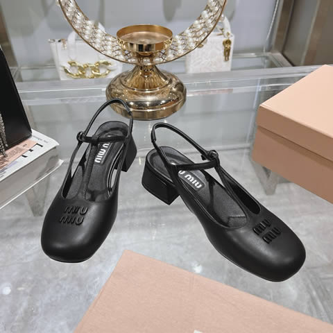 High Quality Replica Miu Miu Leather Shoes for Women