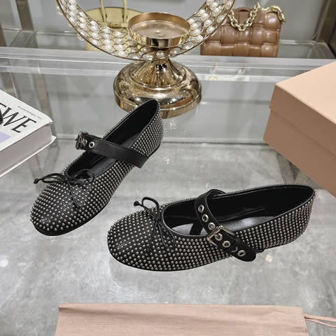 High Quality Replica Miu Miu Leather Shoes for Women